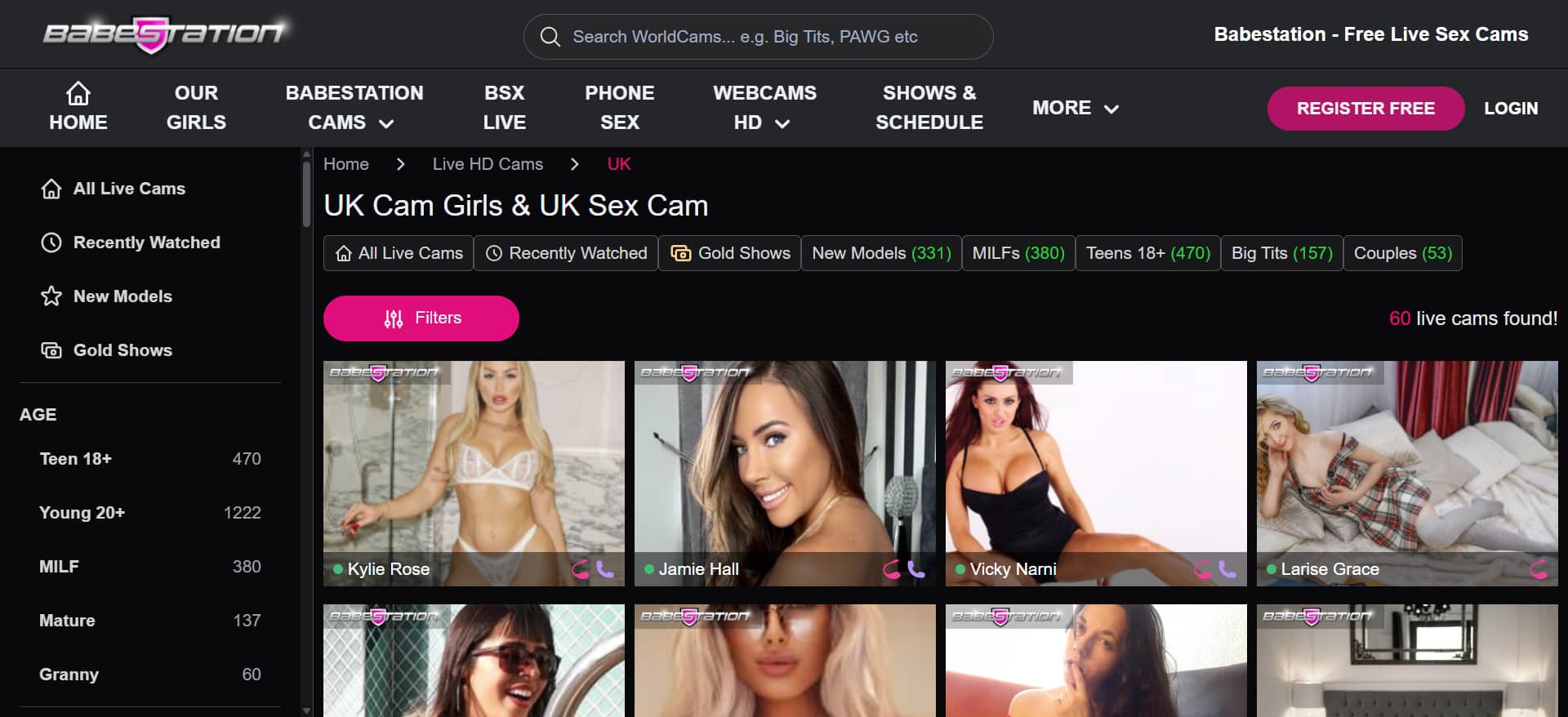 Chat With UK Models on Babestation.tv