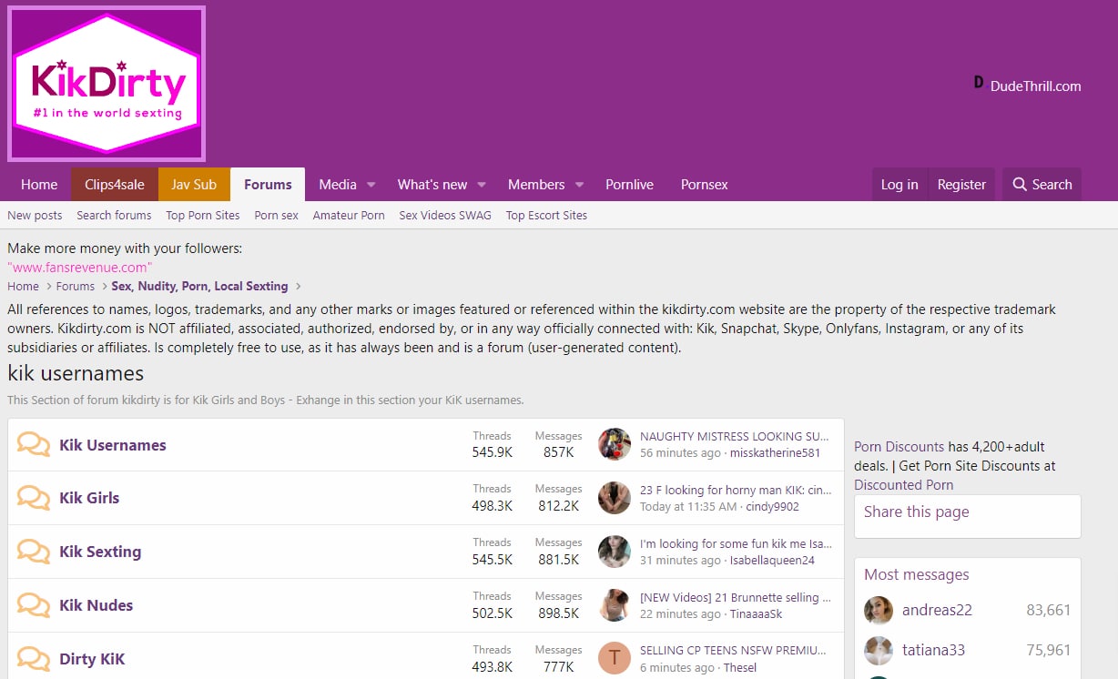 Porn forum kikdirty